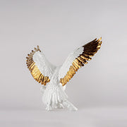 Freedom Eagle Sculpture. White and Copper