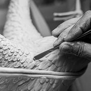 Freedom Eagle Sculpture. White and Copper