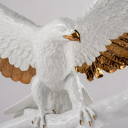 Freedom Eagle Sculpture. White and Copper
