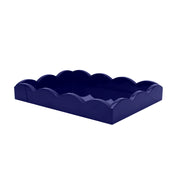 Addison Ross - Navy Small Lacquered Scalloped Tray