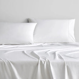 1000 TC Cotton Sateen Plain Dyed Oxford Square Pillowcase Each Snow