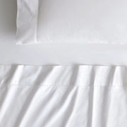 1000 TC Cotton Sateen Plain Dyed Emperor Fitted Sheet Snow