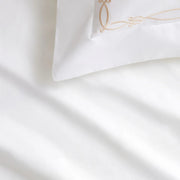 Palais Trellis Oxford Standard Pillowcase Each Snow/Almond