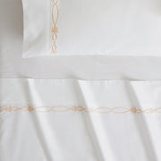 Palais Trellis Gulf Super King Duvet Cover Snow/Almond
