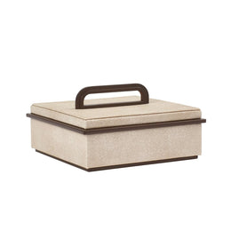 Addison Ross - Small Ecru Faux Shagreen Box